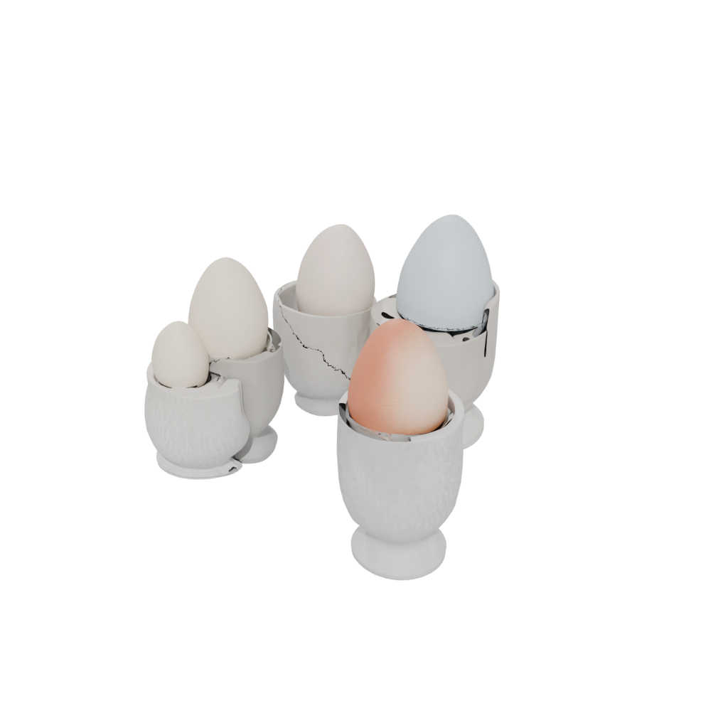 Pastel Rustic Egg Cup Set