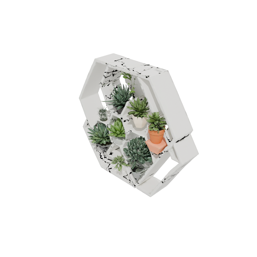 Pastel Rustic Hexagon Wall Planter