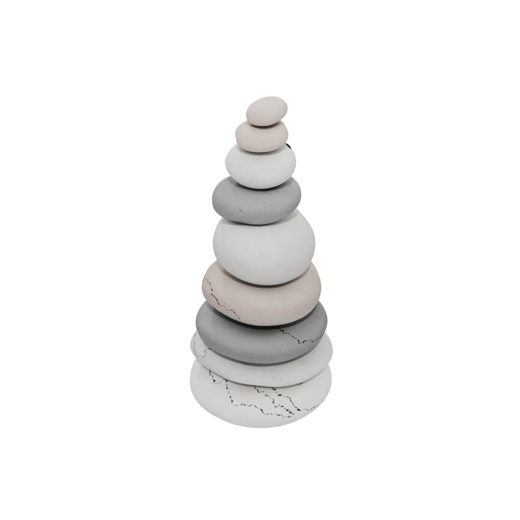 Pastel Rustic Pebble Stacking Sculpture