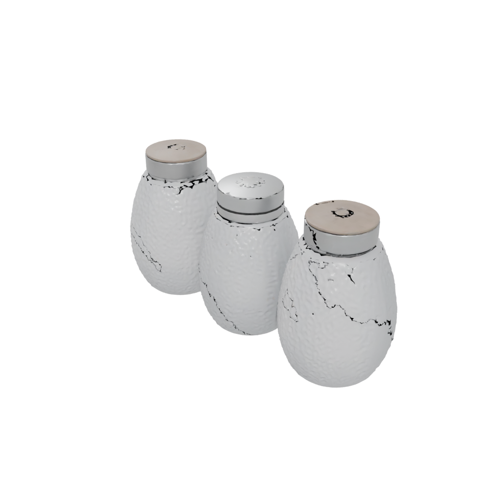 Pastel Rustic Salt And Pepper Cellar Pair