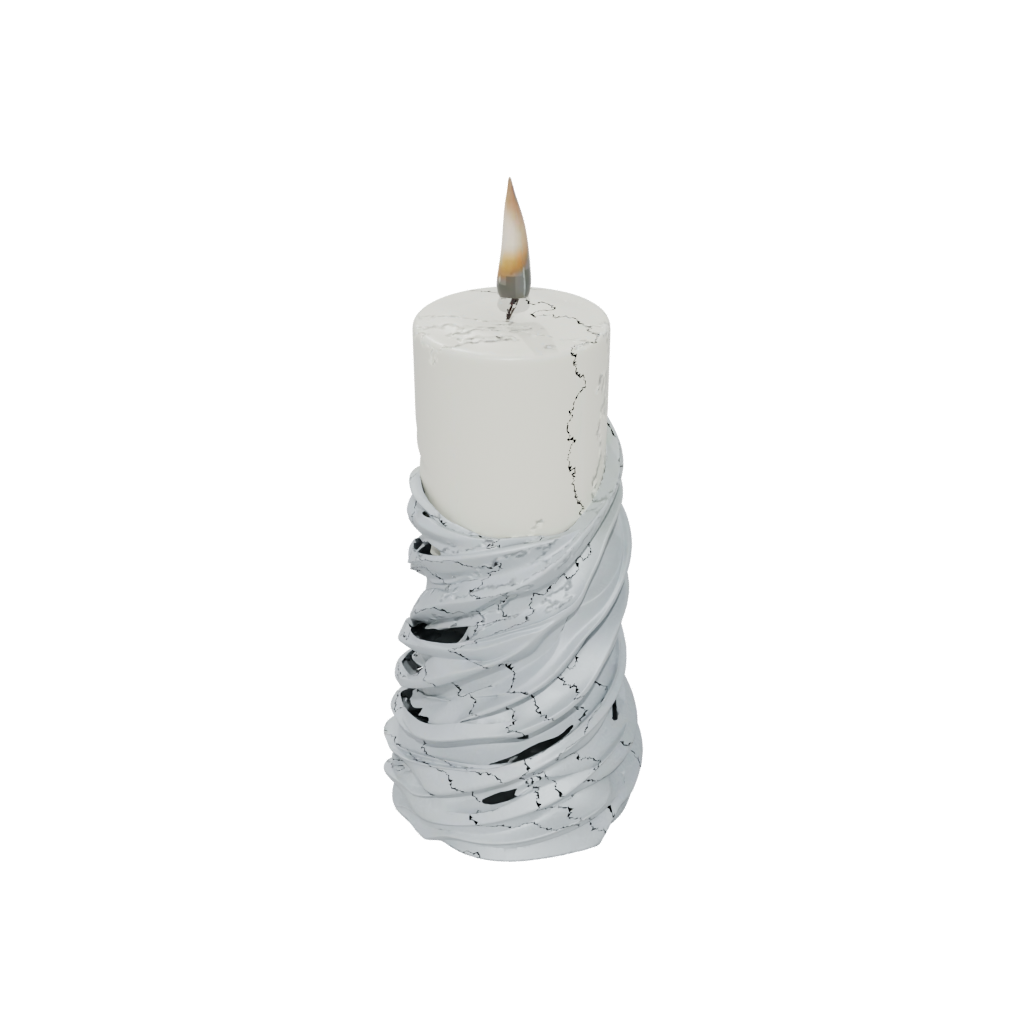 Pastel Rustic Spiral Candle Holder