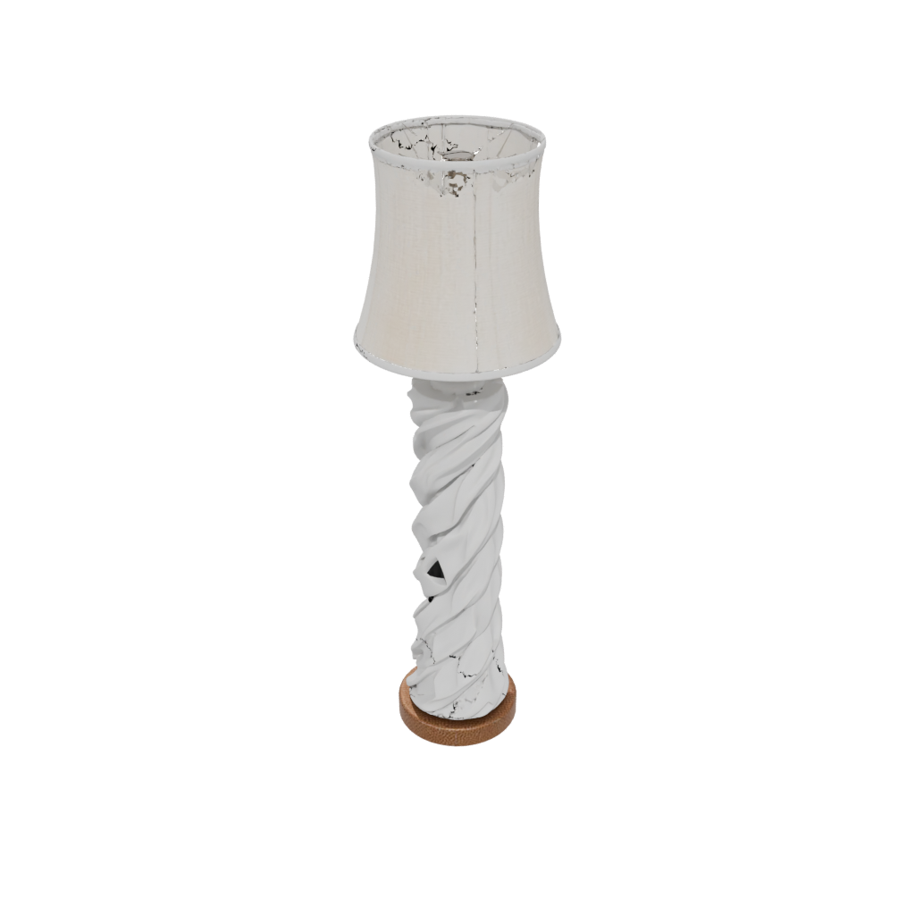 Pastel Rustic Twisted Column Lamp Base