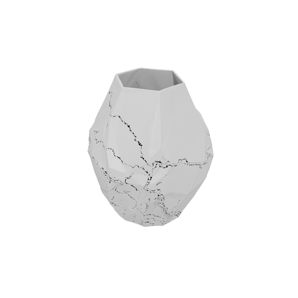Rustic Geometric Faceted Vase