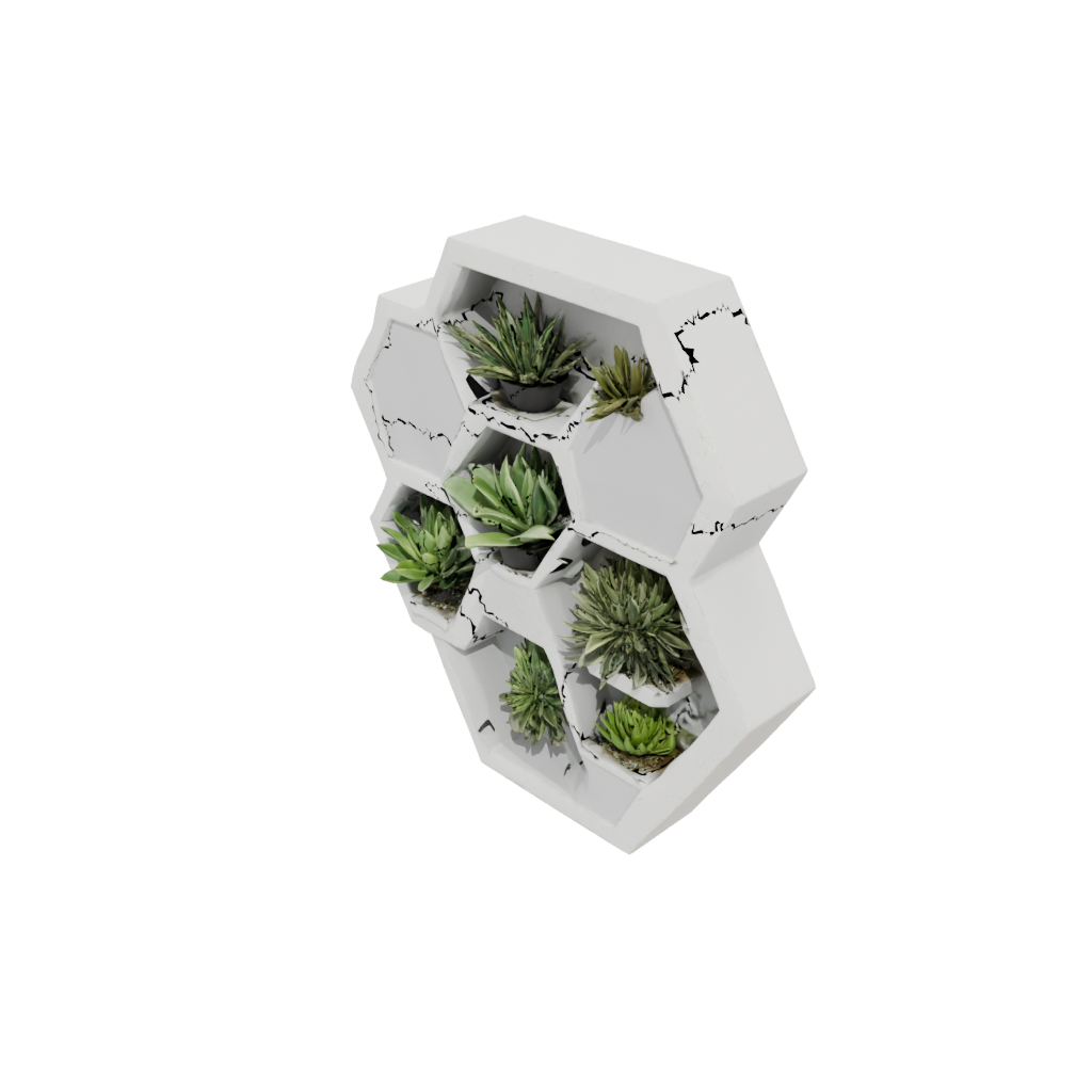 Rustic Hexagon Wall Planter