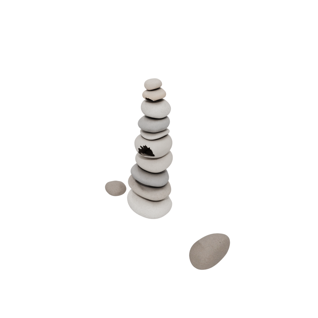 Rustic Pebble Stacking Sculpture