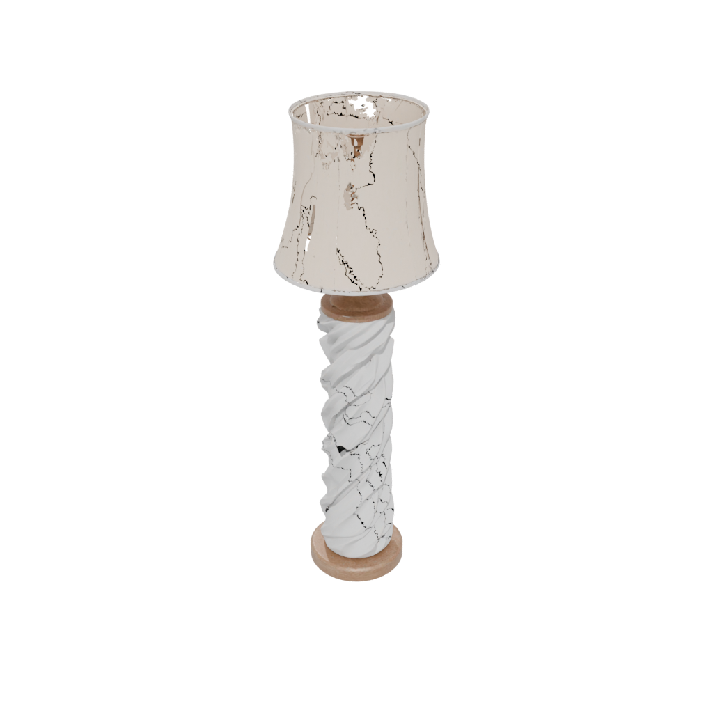 Rustic Twisted Column Lamp Base