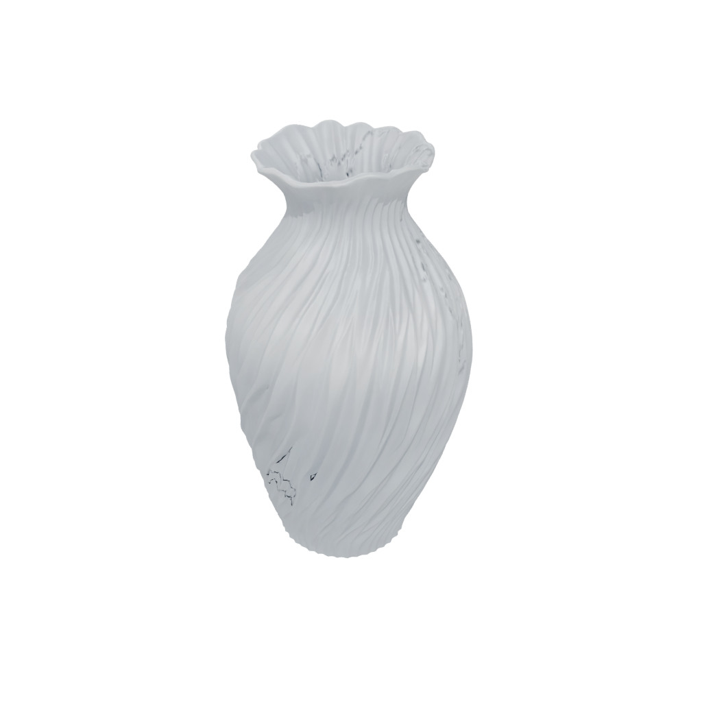 Rustic Vase With Twisted Ribs