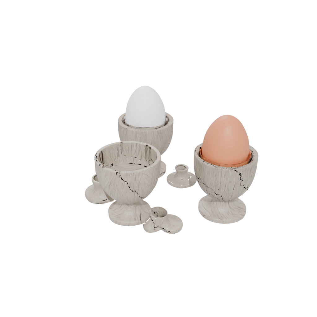 Woodgrain Deco Egg Cup Set