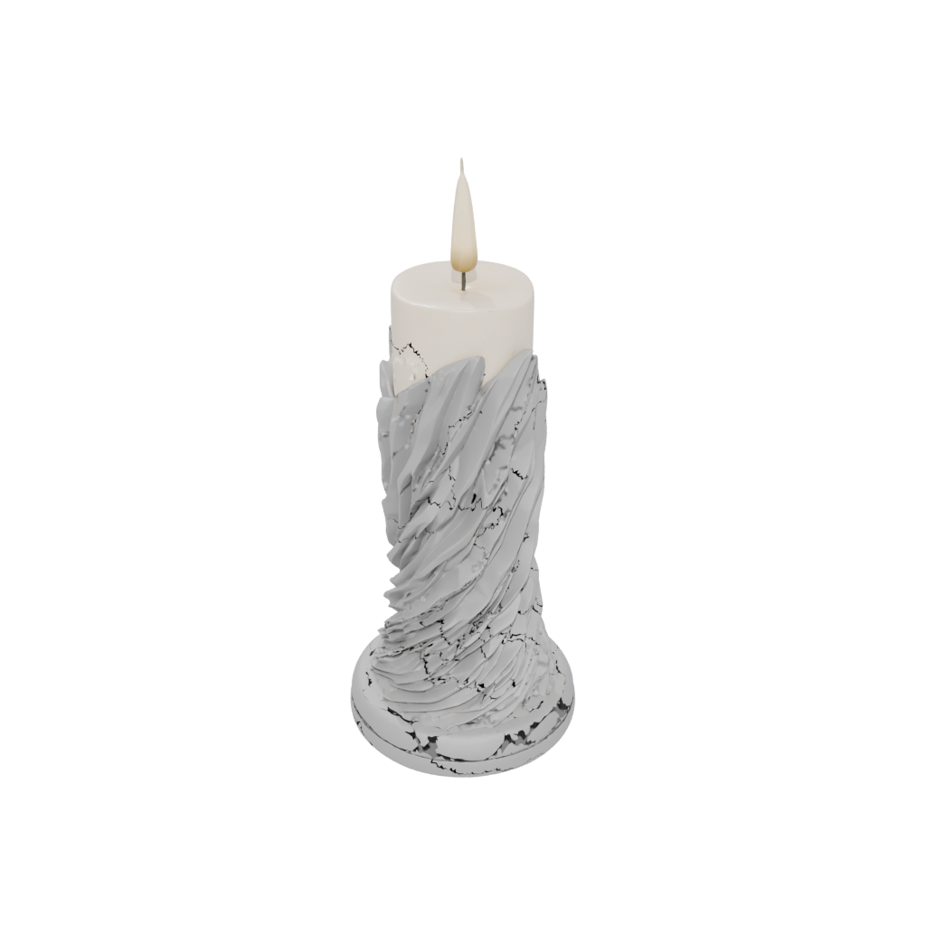 Woodgrain Deco Spiral Candle Holder
