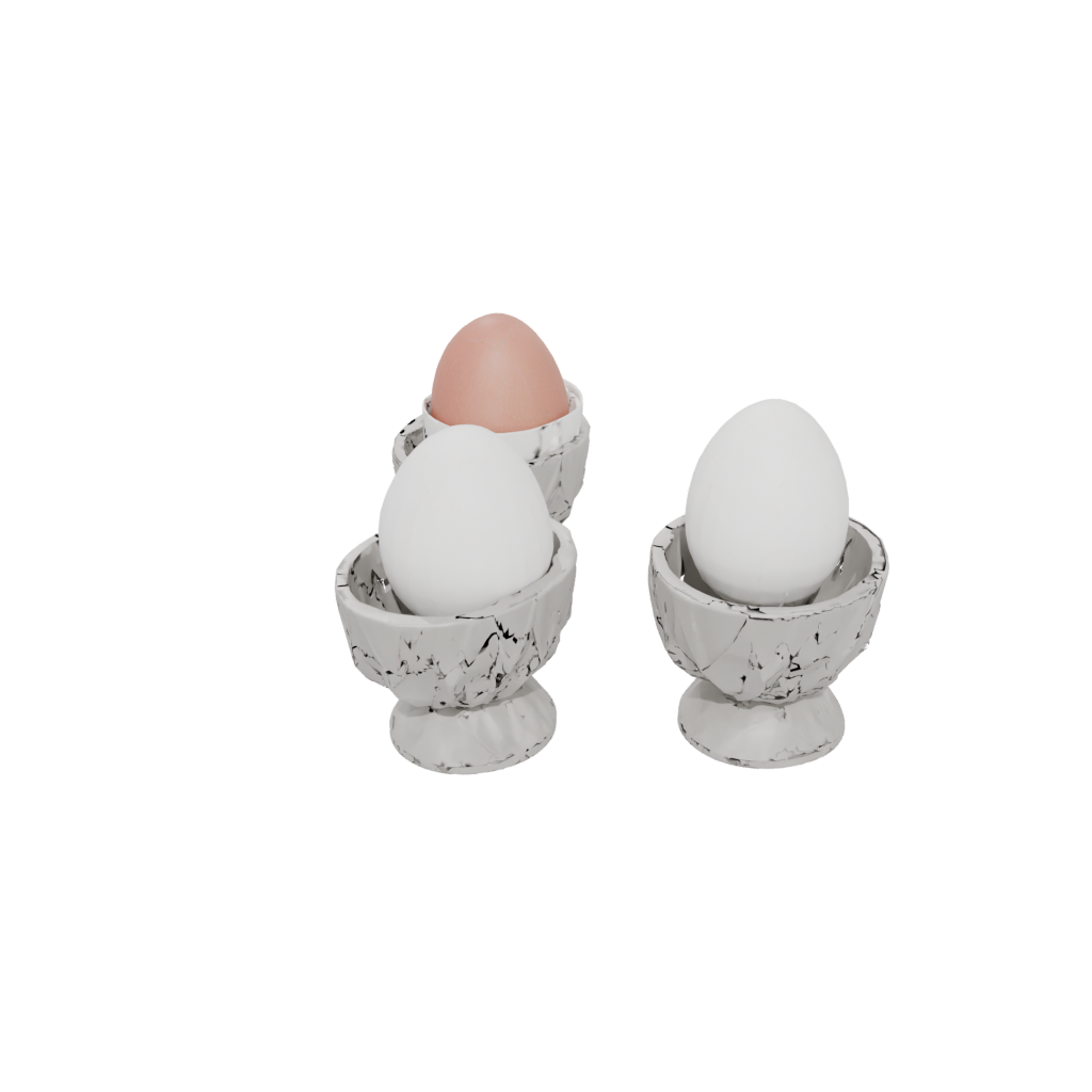 Woodgrain Geometric Egg Cup Set