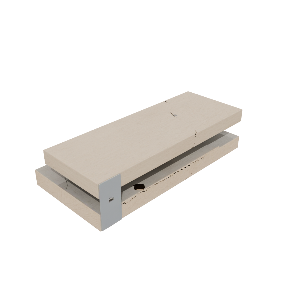Woodgrain Geometric Floating Shelf Bracket