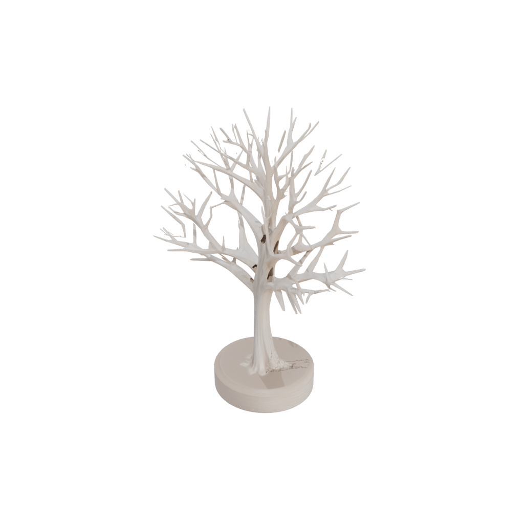 Woodgrain Geometric Jewelry Tree Stand
