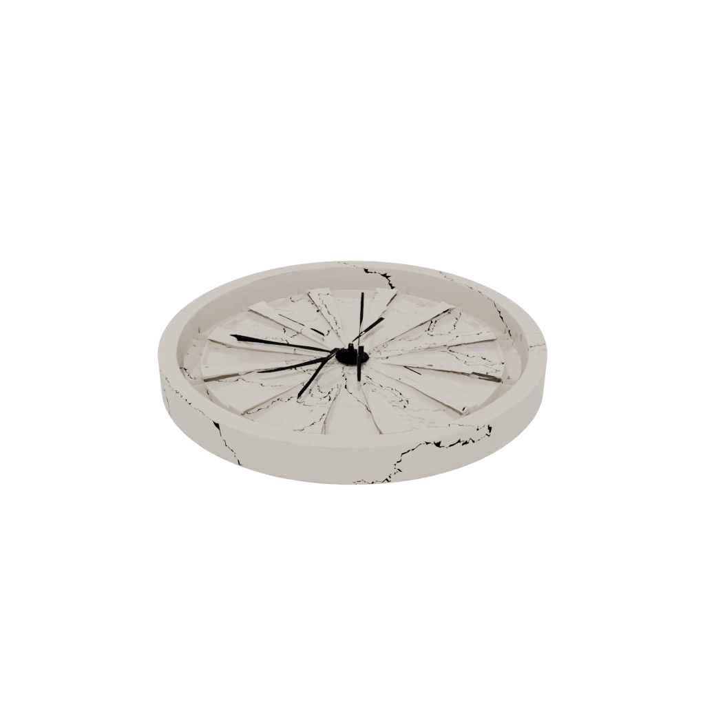 Woodgrain Geometric Minimalist Clock Surround