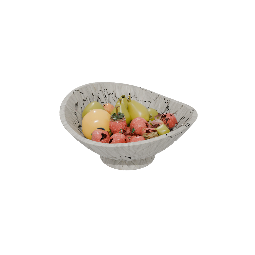 Woodgrain Geometric Sculptural Fruit Bowl