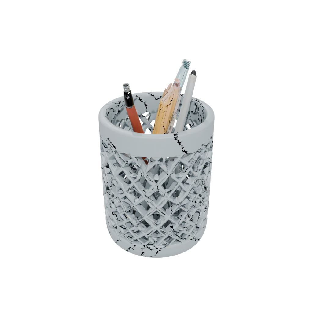 Woodgrain Lattice Pencil Cup