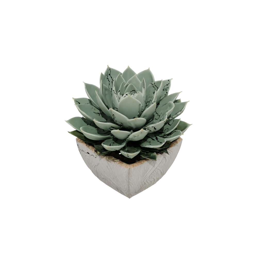 Woodgrain Modern Succulent Planter