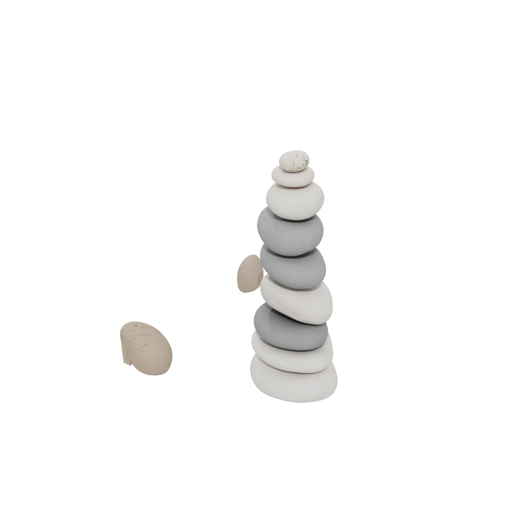 Woodgrain Pebble Stacking Sculpture