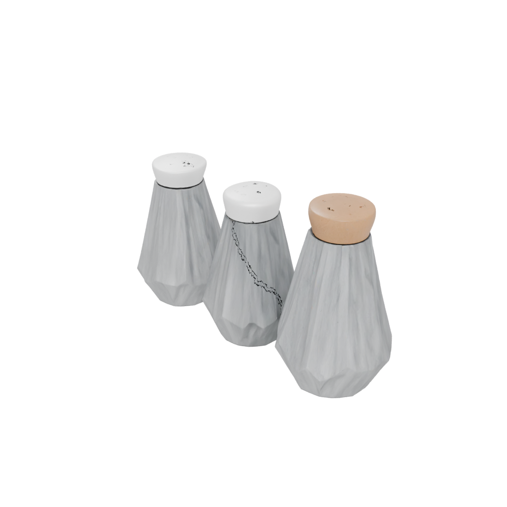 Woodgrain Salt And Pepper Cellar Pair