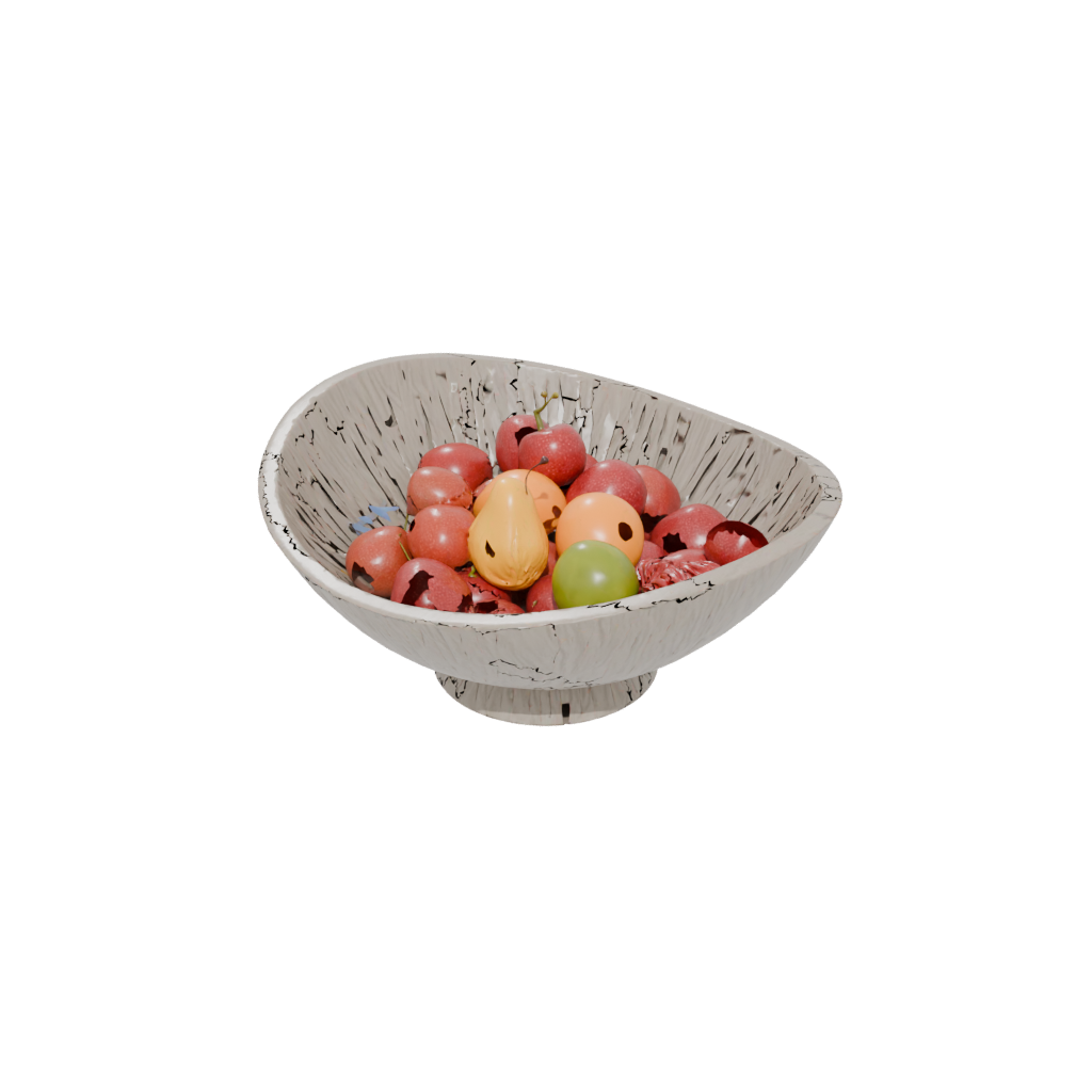 Woodgrain Sculptural Fruit Bowl