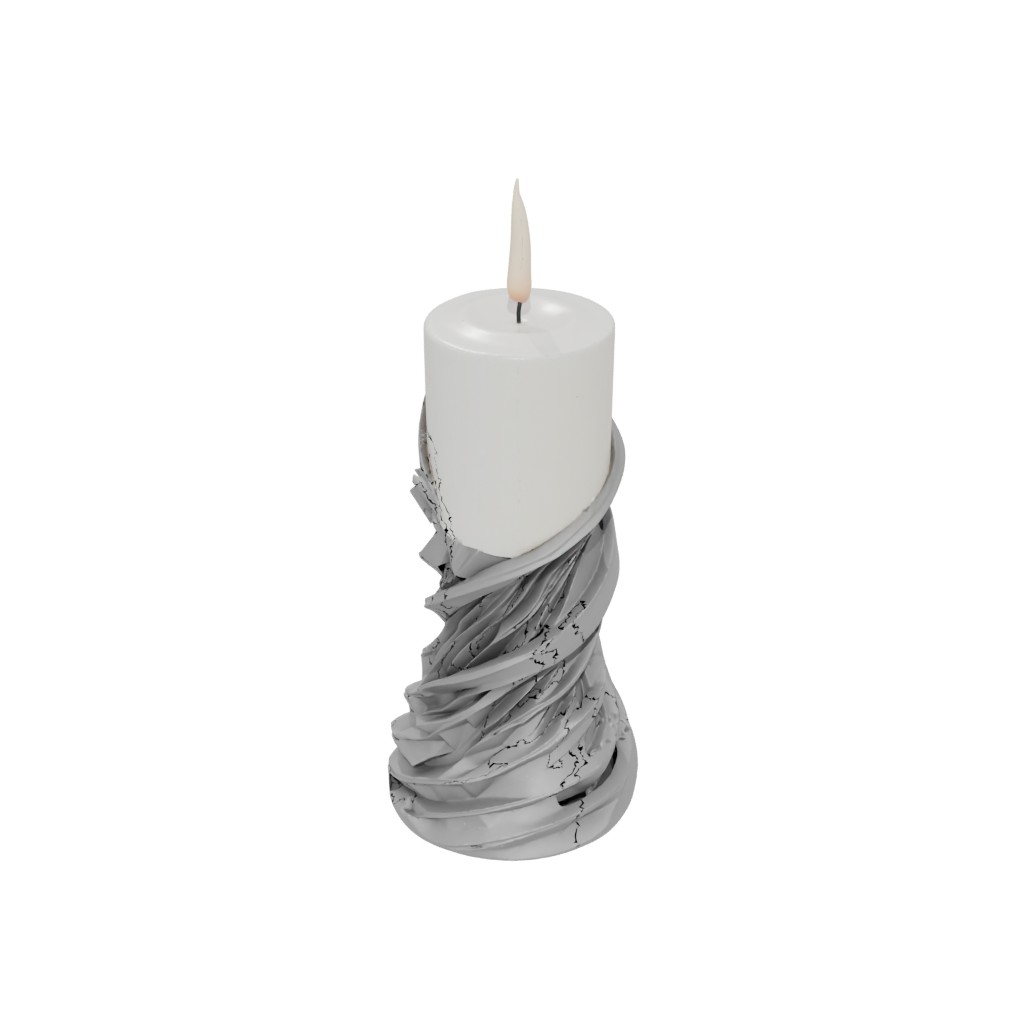 Woodgrain Spiral Candle Holder