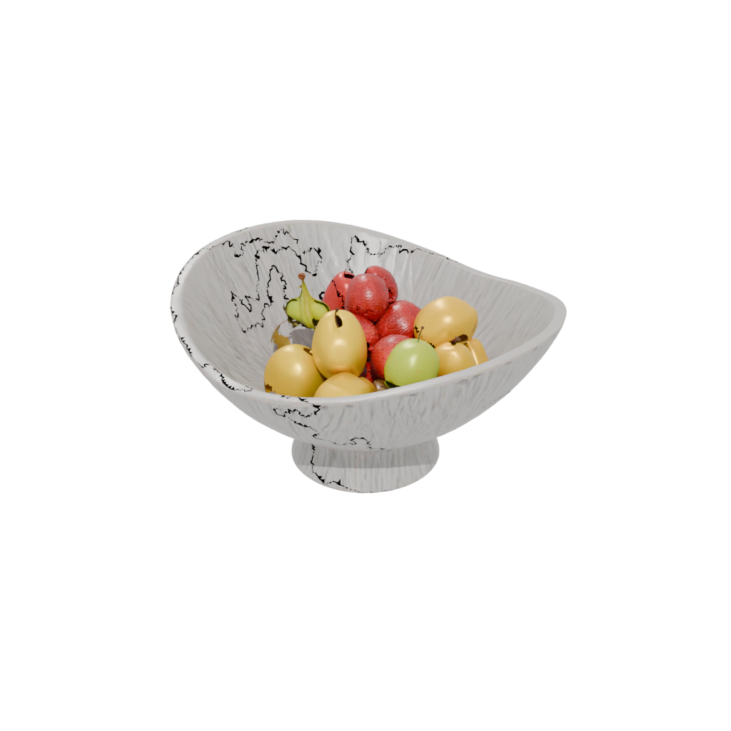 Woodgrain Organic Sculptural Fruit Bowl