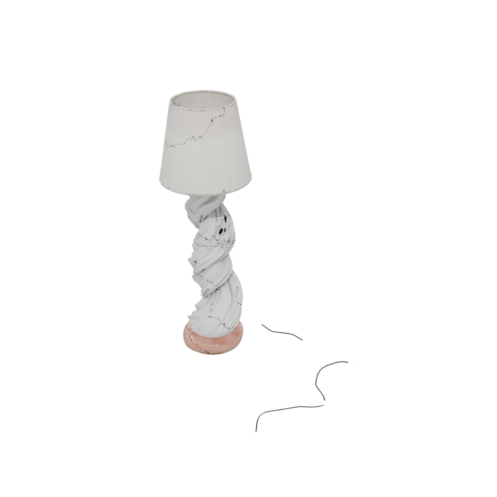 Woodgrain Organic Twisted Column Lamp Base