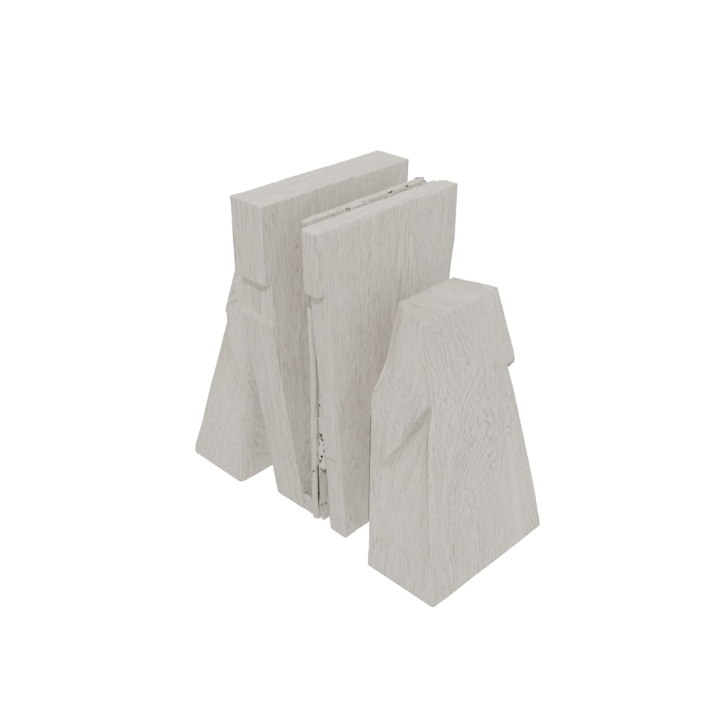 Woodgrain Rustic Geometric Bookends