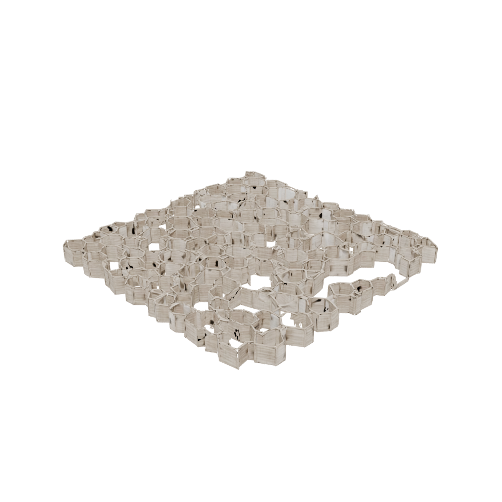Woodgrain Rustic Honeycomb Shelf Module