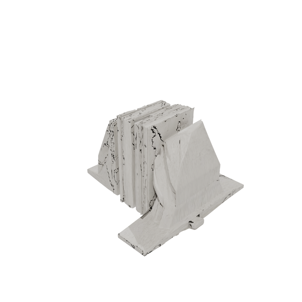 Woodgrain Rustic Low-Poly Bookend Pair