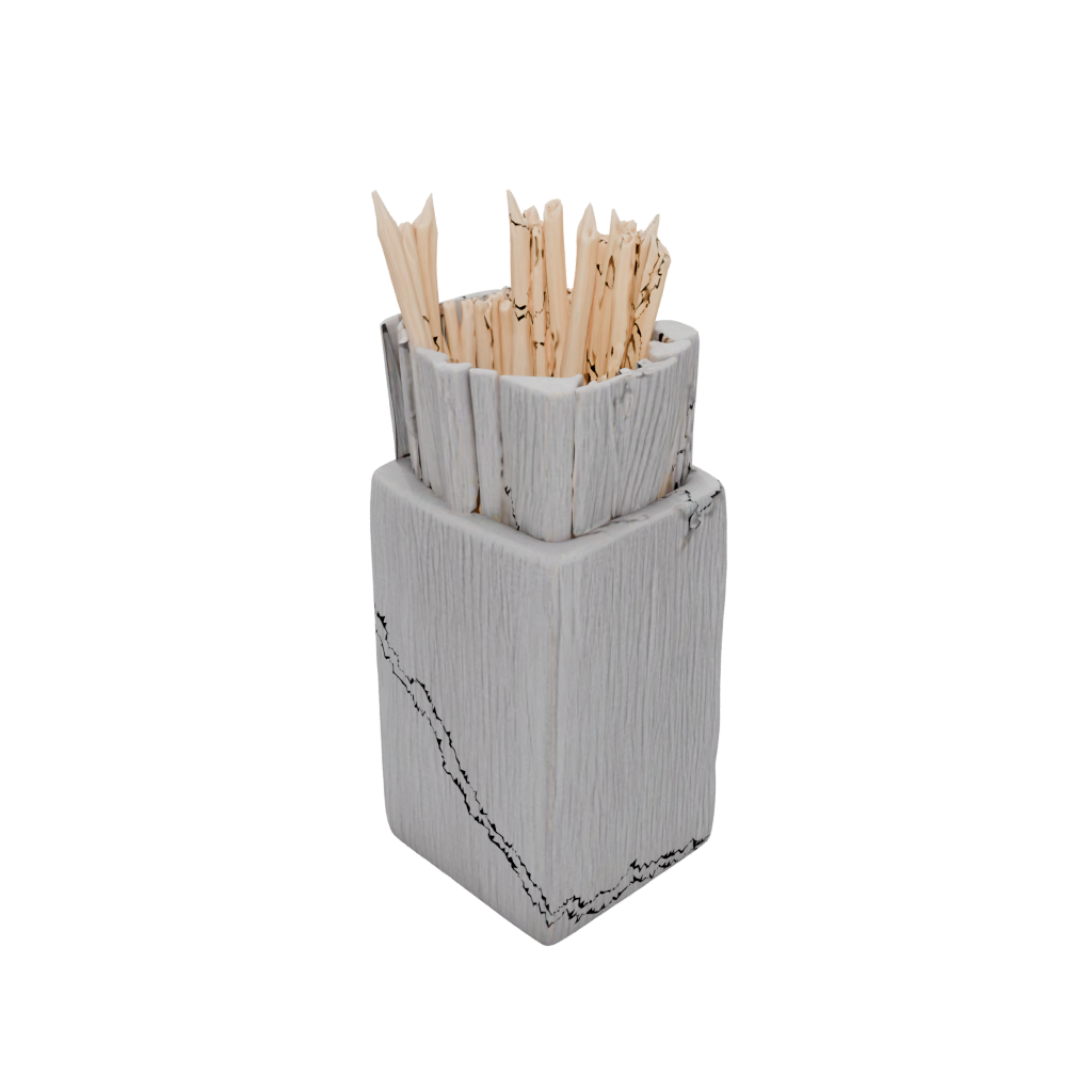 Woodgrain Rustic Matchstick Holder