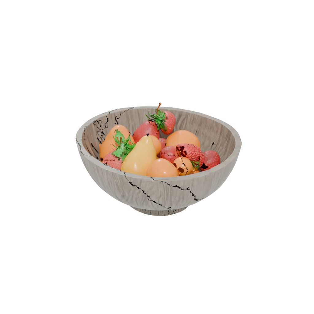 Woodgrain Rustic Sculptural Fruit Bowl