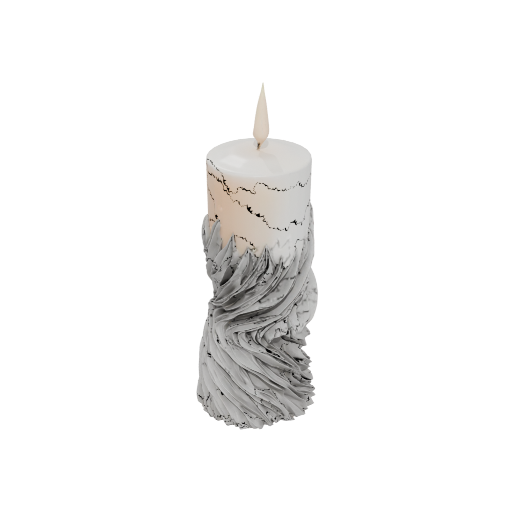 Woodgrain Rustic Spiral Candle Holder