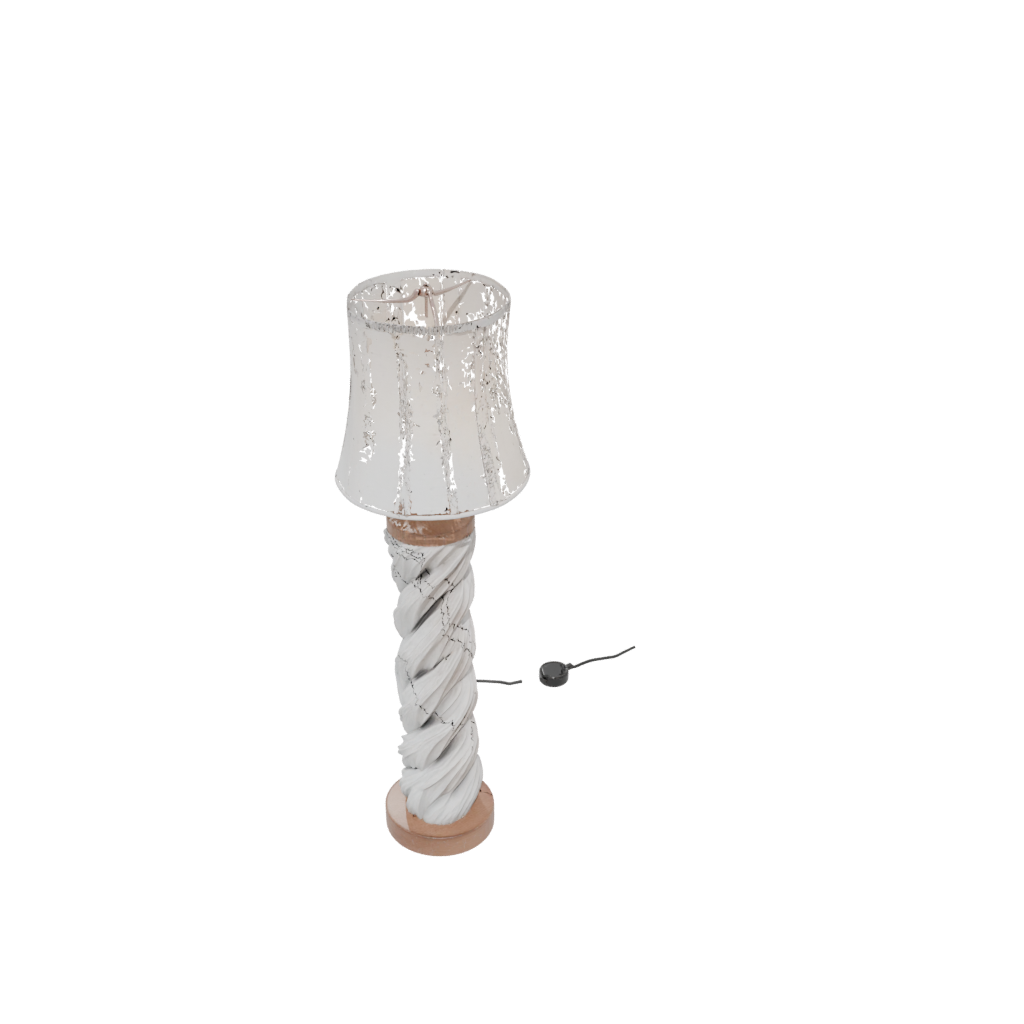 Woodgrain Rustic Twisted Column Lamp Base