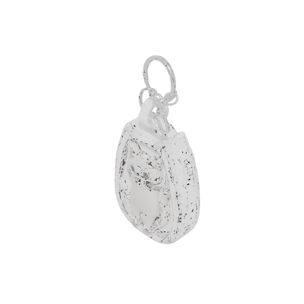 3D Cat Silhouette Charm