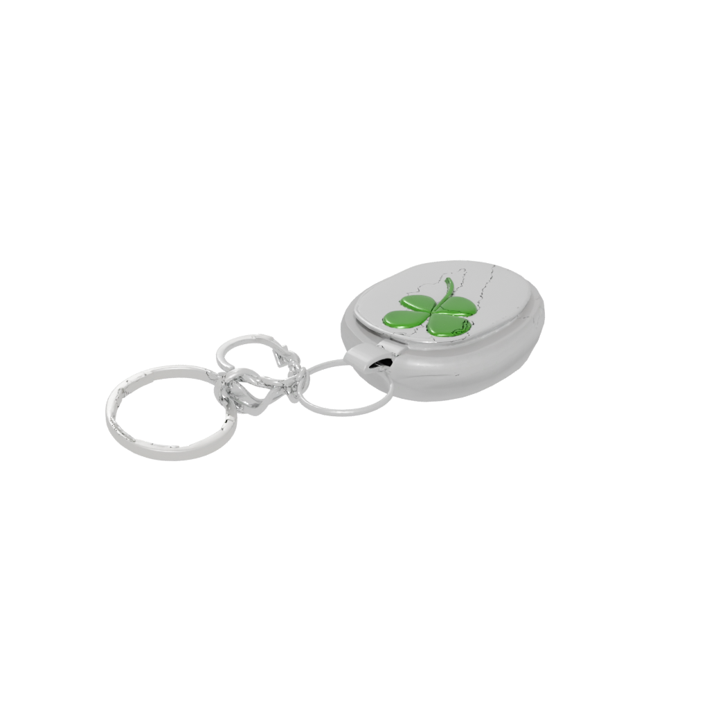 3D Four-Leaf Clover Charm — keychains 3D print model, STL