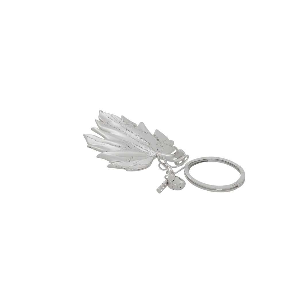 3D Leaf Charm — keychains 3D print model, STL