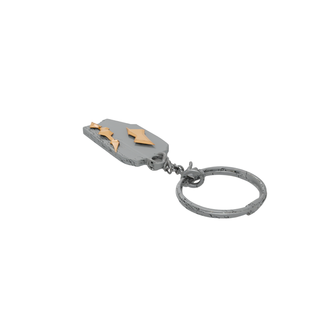 3D Lightning Bolt Charm — keychains 3D print model, STL