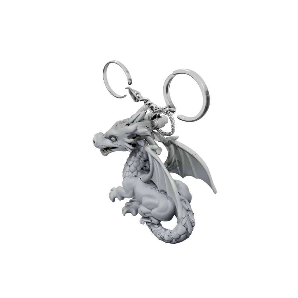 3D Mini Dragon Charm — keychains 3D print model, STL