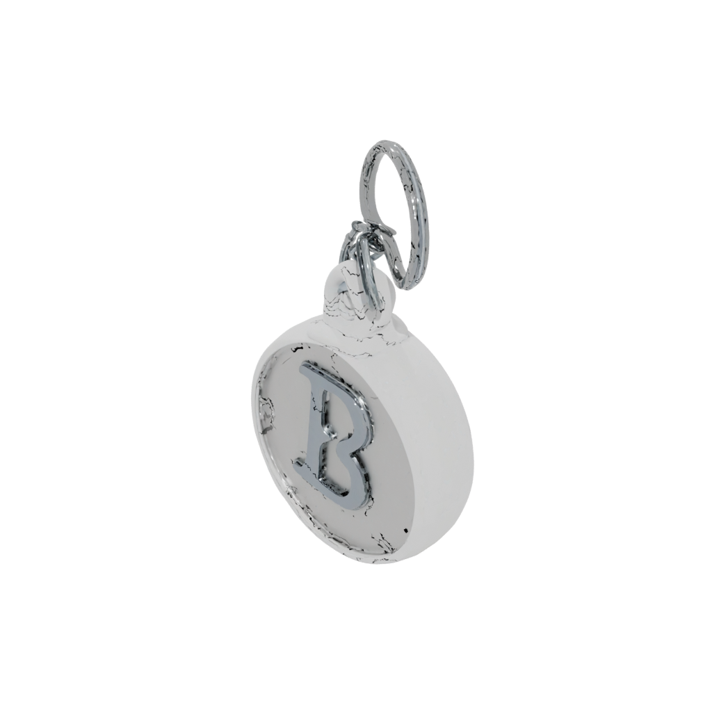 3D Monogram Initial B — keychains 3D print model, STL