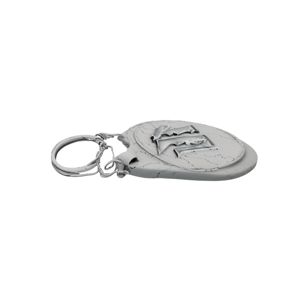 3D Monogram Initial I — keychains 3D print model, STL