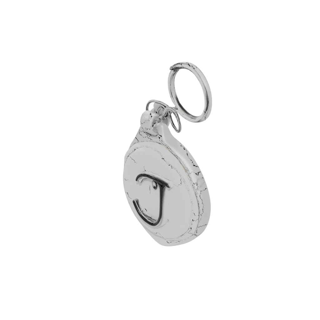 3D Monogram Initial J — keychains 3D print model, STL