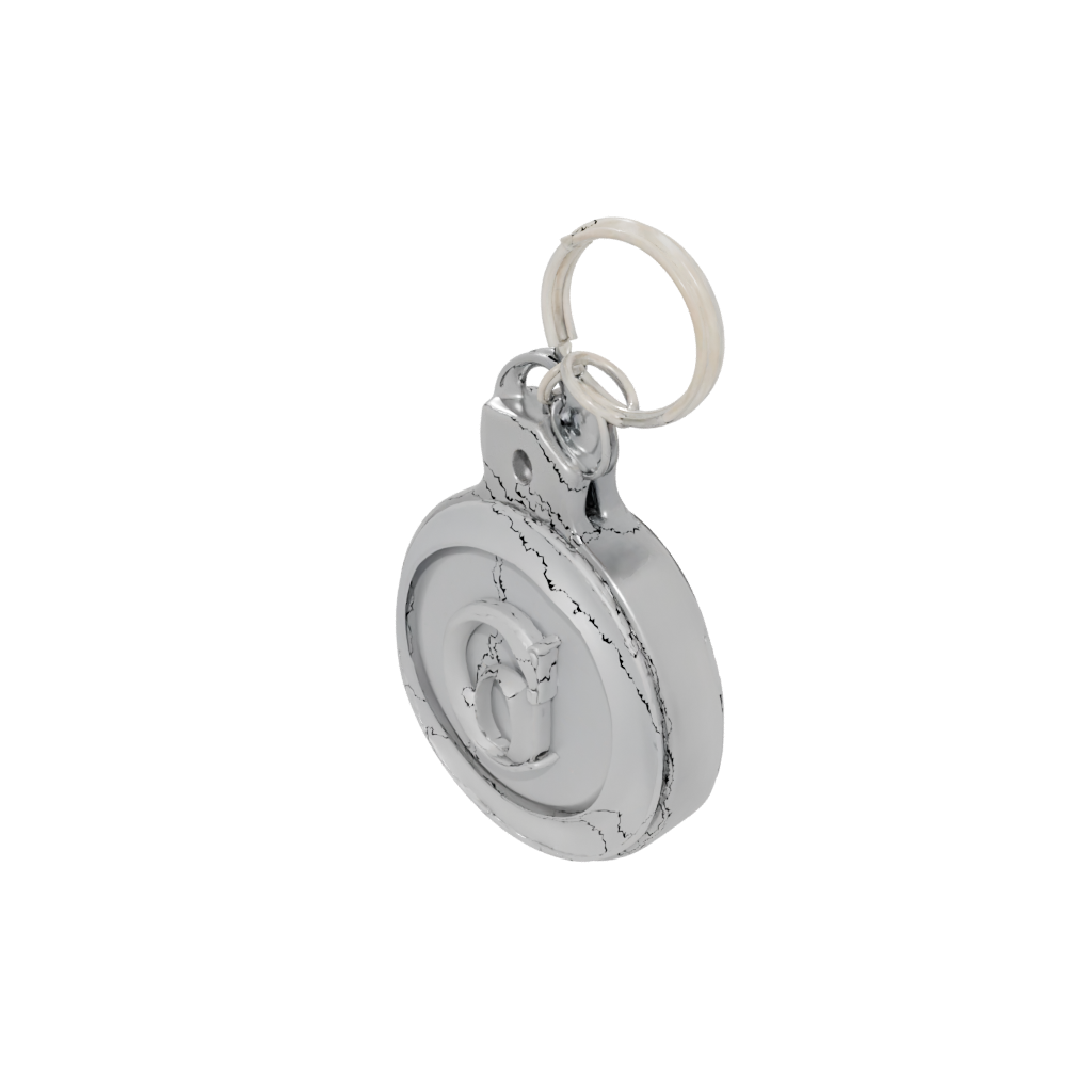 3D Monogram Initial O — keychains 3D print model, STL