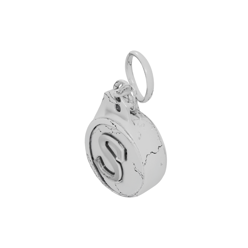 3D Monogram Initial S — keychains 3D print model, STL