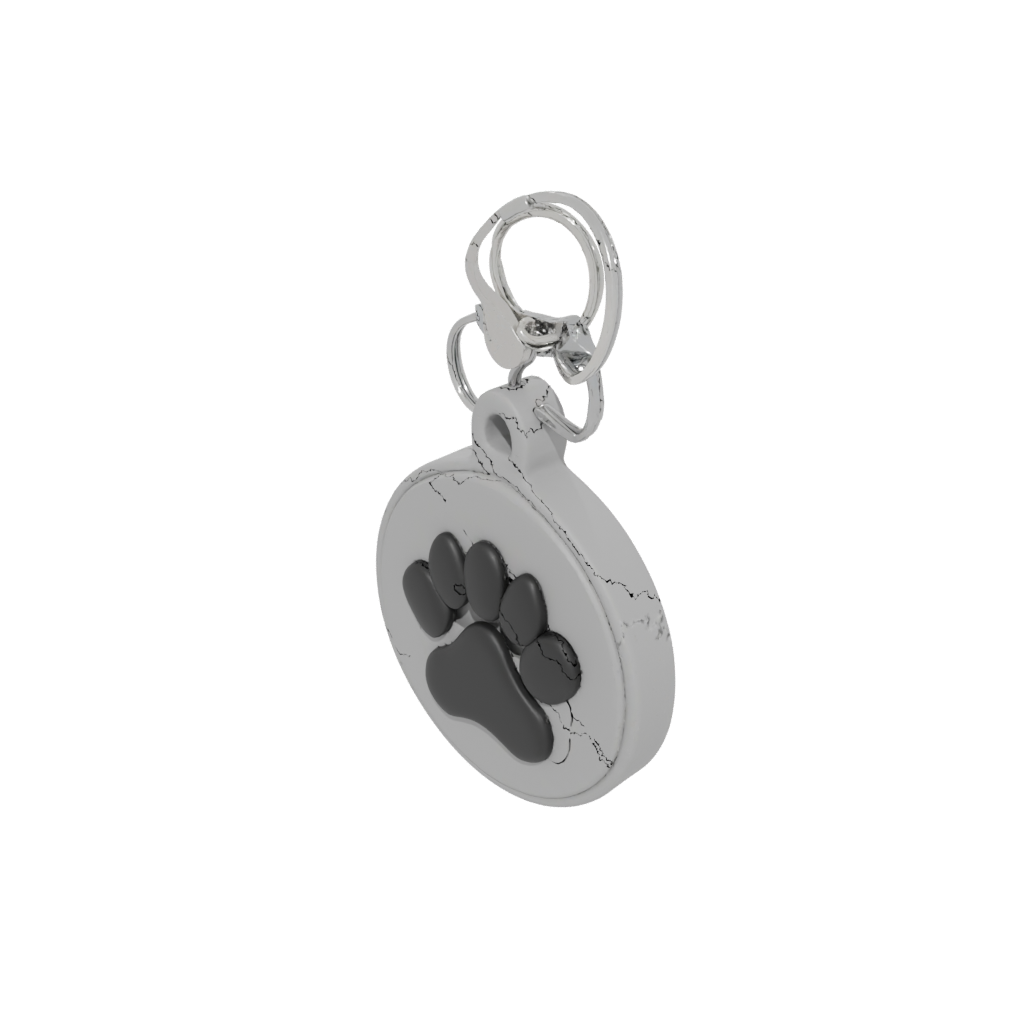 3D Paw Print Charm