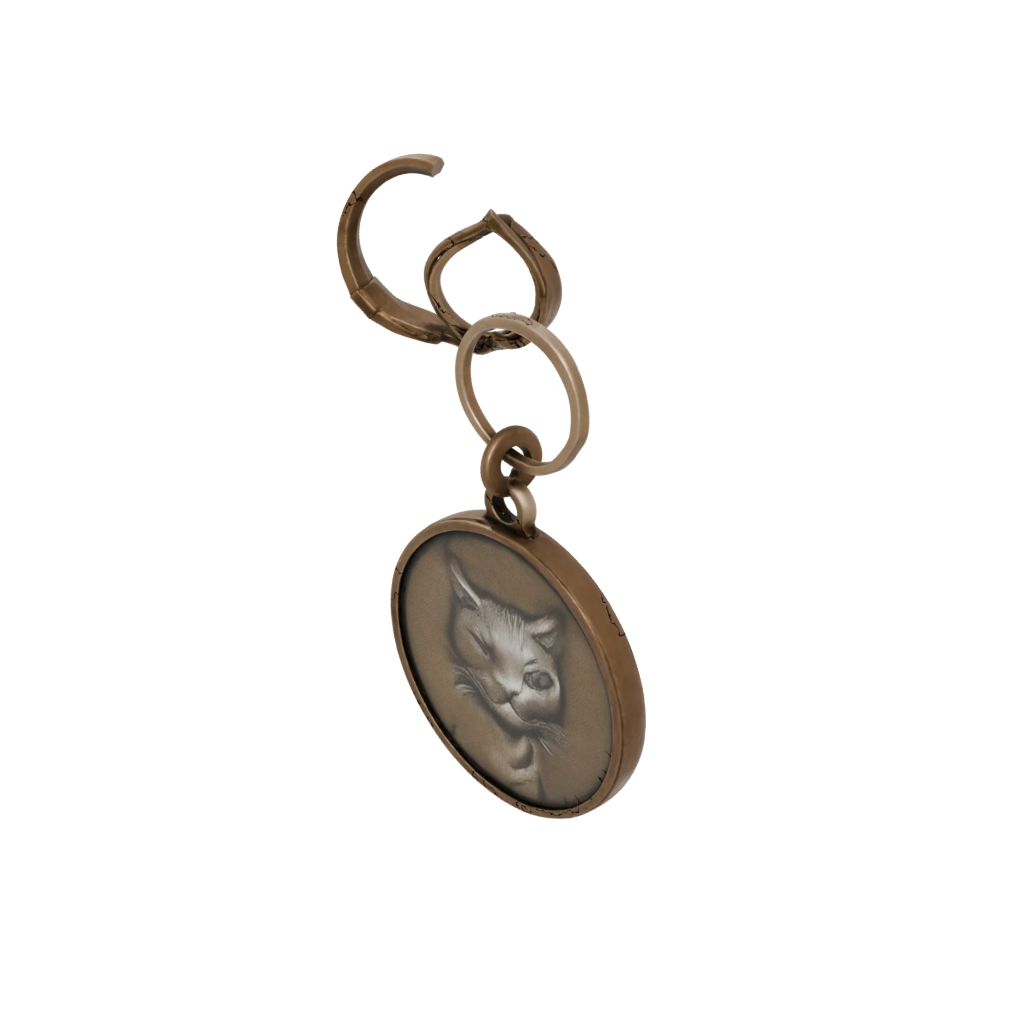 Bronze 3D Cat Silhouette Charm
