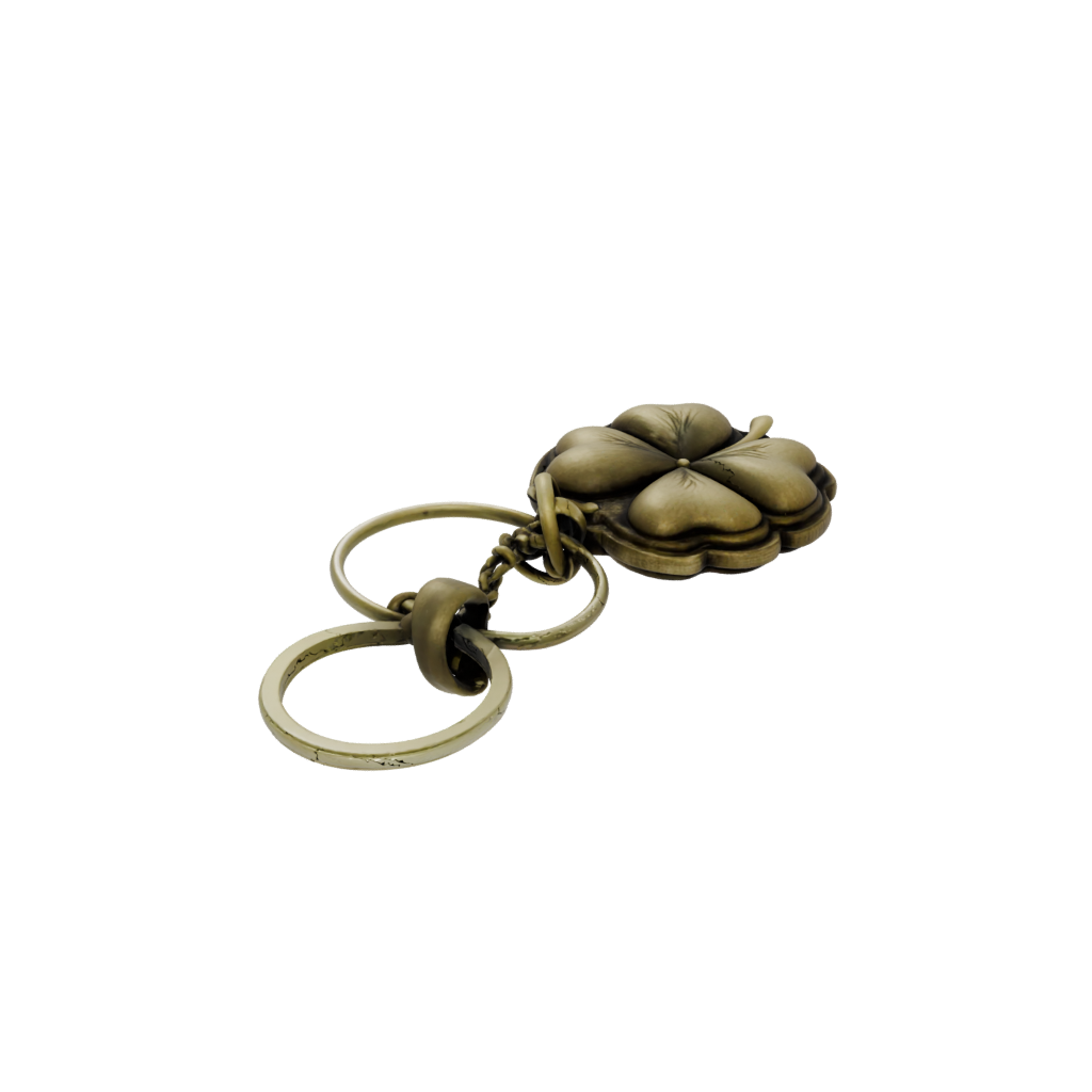 Bronze 3D Four-Leaf Clover Charm