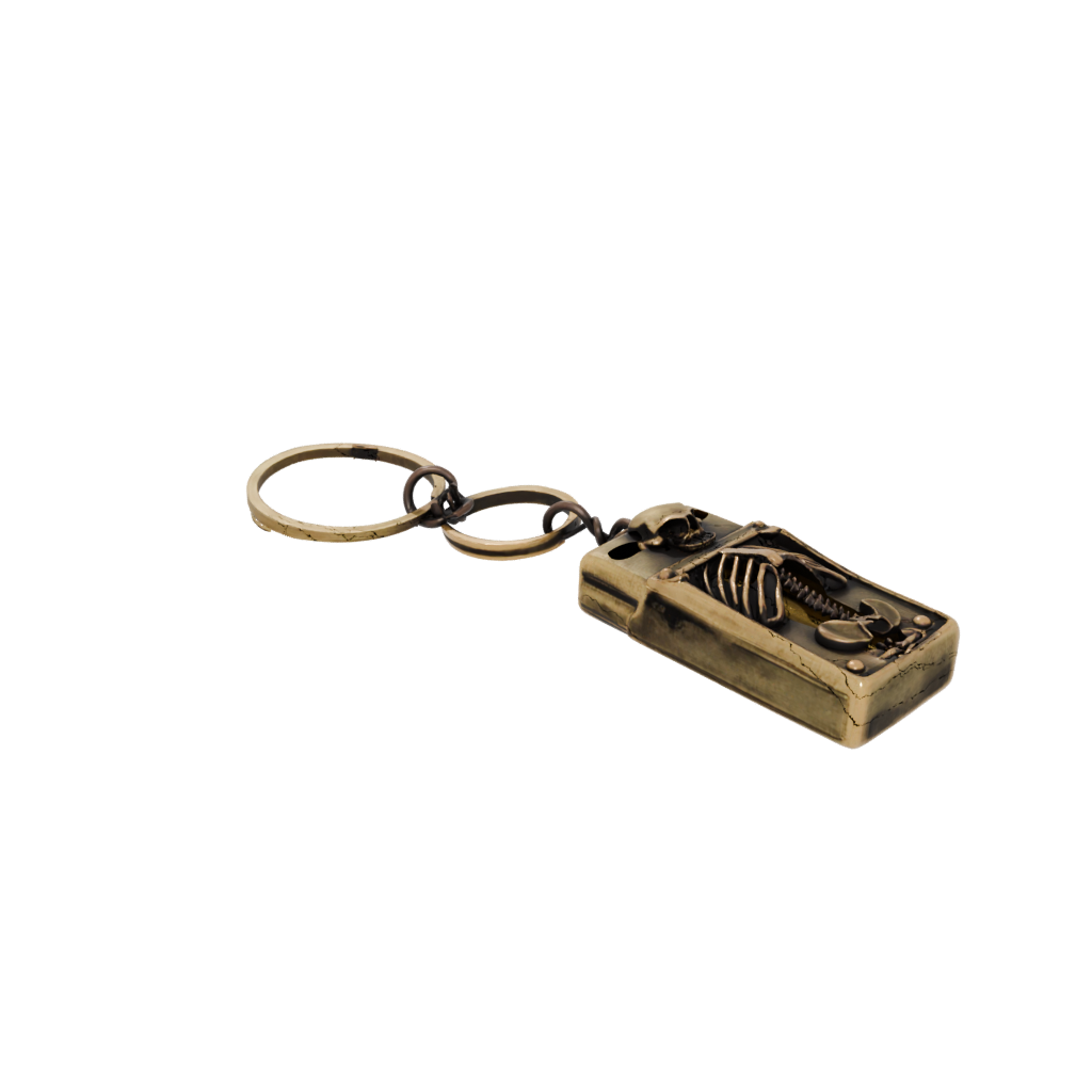 Bronze 3D Key Skeleton Charm