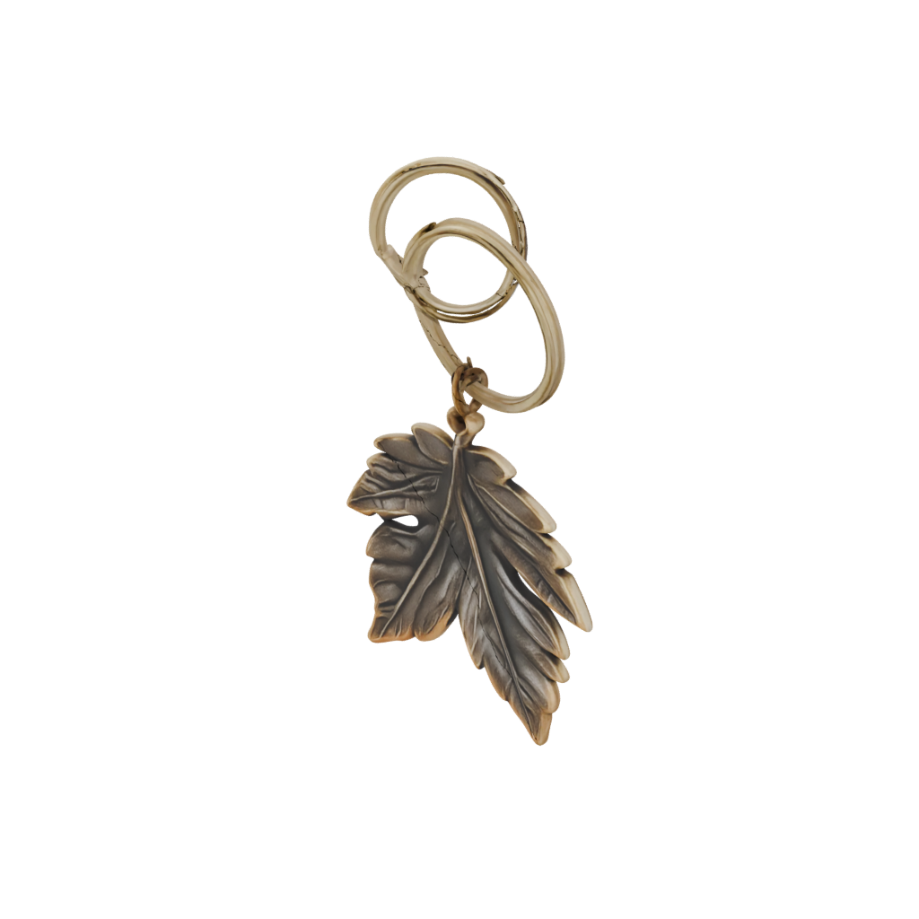Bronze 3D Leaf Charm