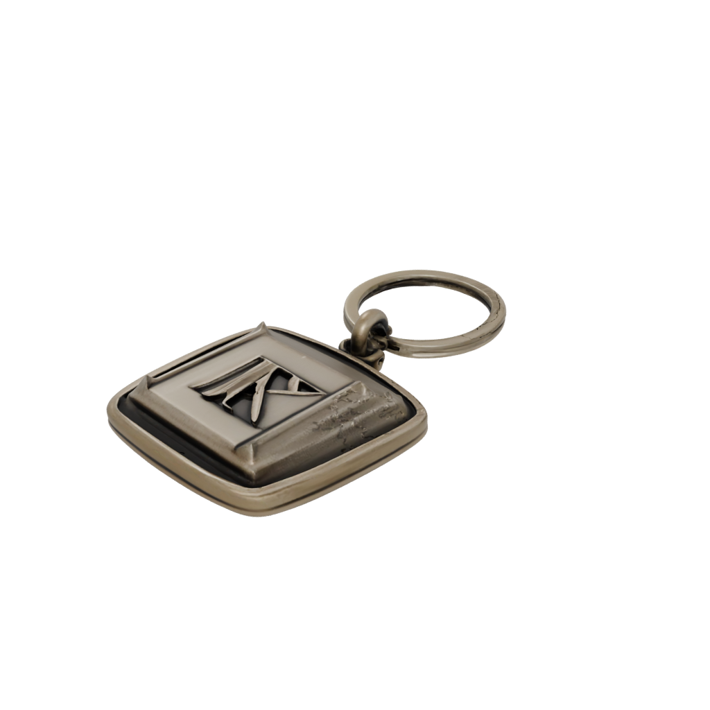 Bronze 3D Monogram Initial K — keychains 3D print model, STL