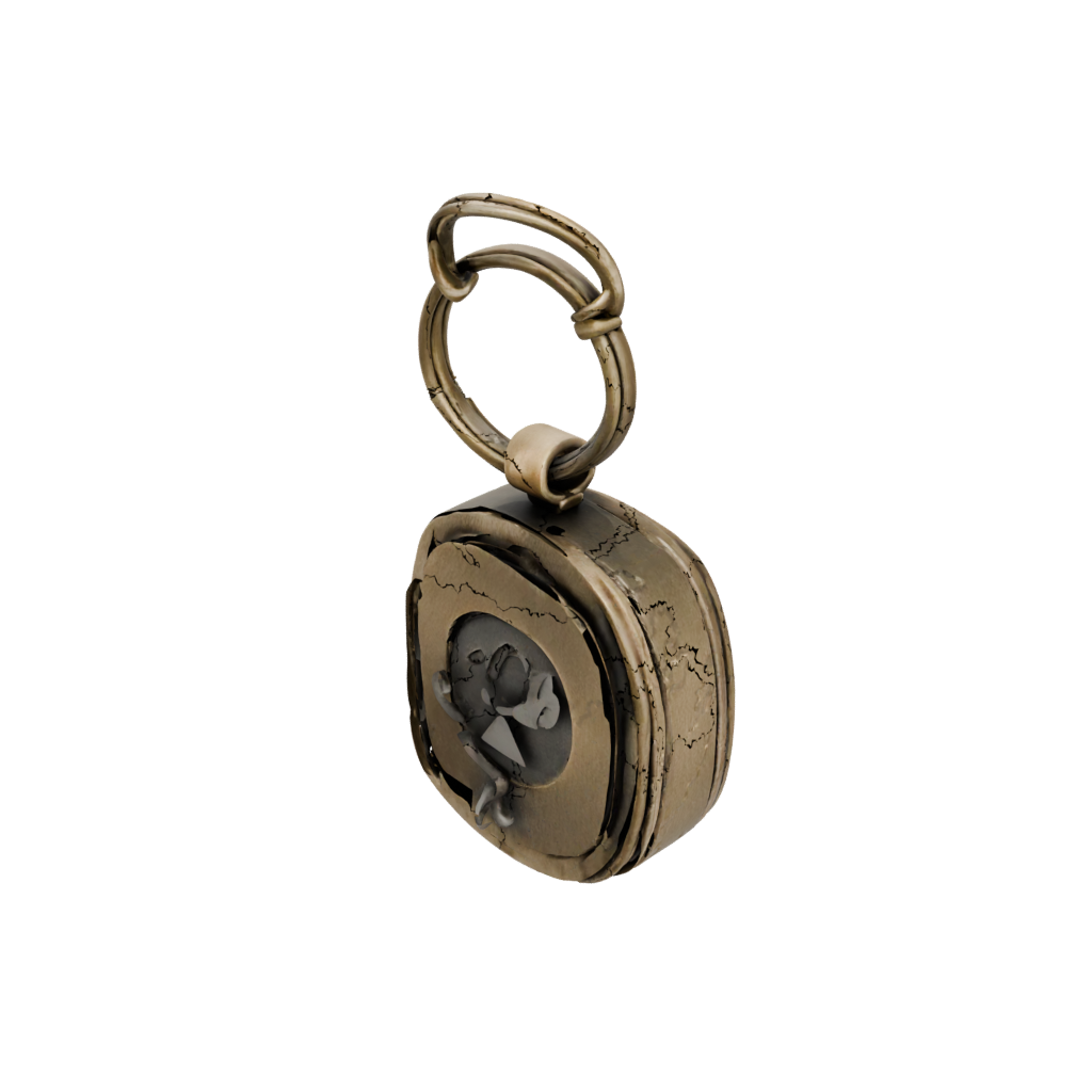 Bronze 3D Monogram Initial P — keychains 3D print model, STL